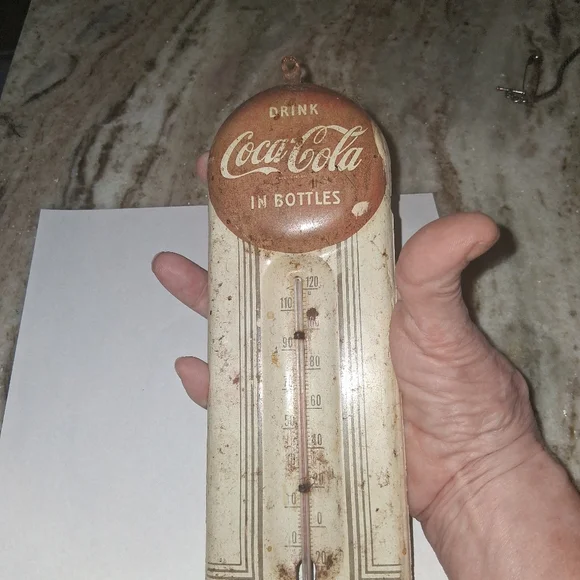 RARE Coca-Cola Mid Century Thermometer Functional Coke Decor. Coke Thermometer